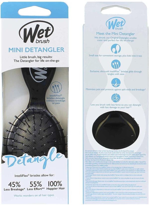 Wet Brush Wet Wet Mini Detangler - Juodas