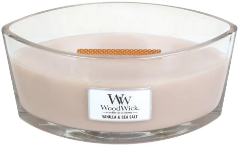 WoodWick Aromatinė žvakė (Vanilla & Sea Salt), 453,6 g