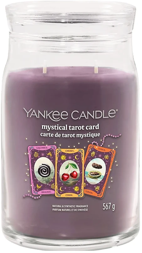 „Yankee Candle Signature“ mistinių taro kortų žvakė didelė, 567 g
