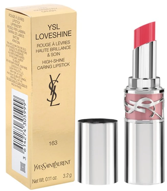 Yves Saint Laurent Loveshine Lipstick drėkinamieji lūpų dažai, 3 g | spalva: 163 Raspberry Crush
