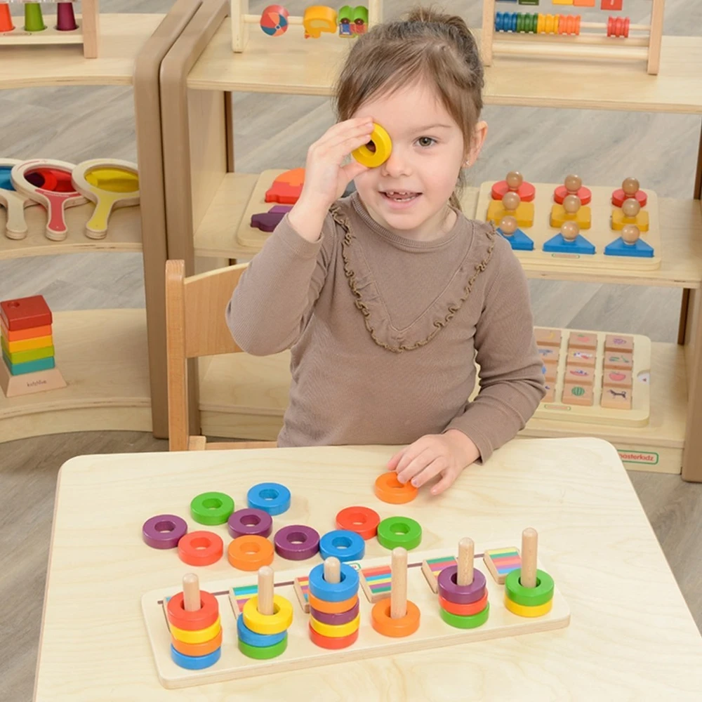 Dėlionė lavinamoji Masterkidz, 30 spalvotų žiedų