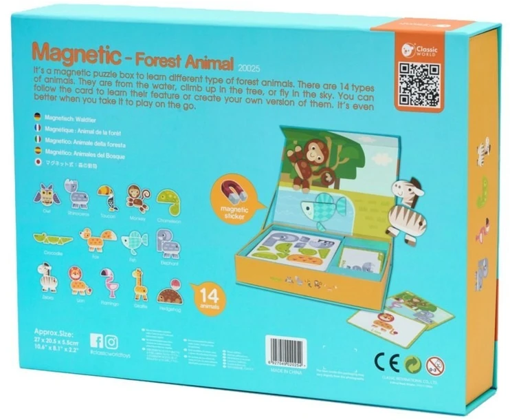 Dėlionė magnetinė Classic World, 60 detalių