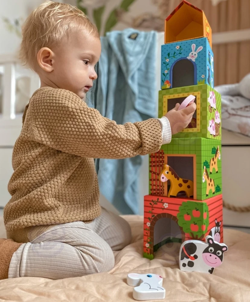 Dėlionė ūkinė Woopie Žalias, su gyvūnų figūrėlėmis