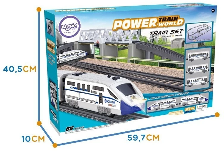 Elektrinis traukinys Woopie, 914 cm bėgiai