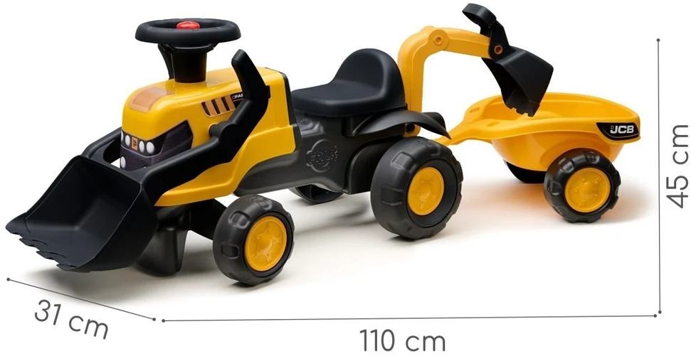 FALK Traktoriukas JCB, tylūs ratai