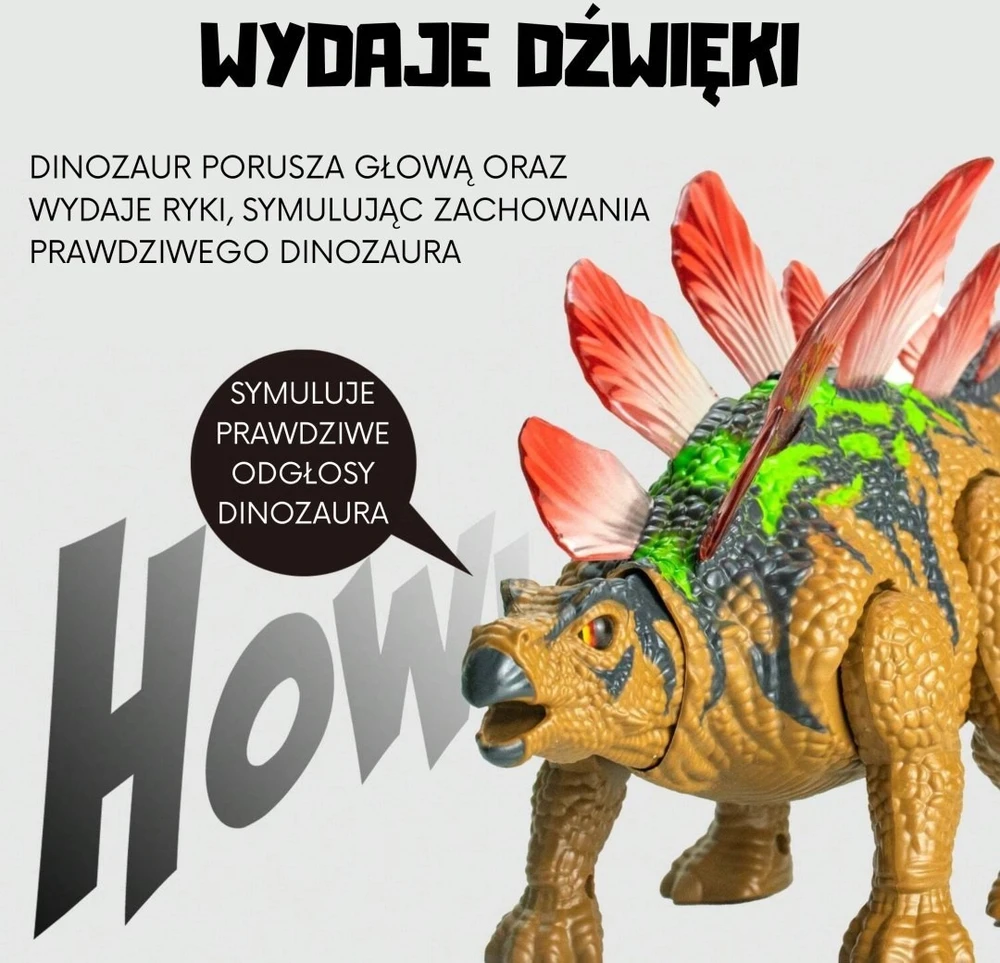 Interaktyvus dinozauras Woopie, šviečiančios akys ir plokštės