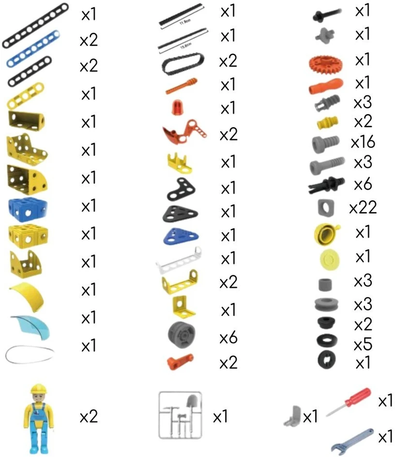 Konstravimo rinkinys Woopie, 117 detalių