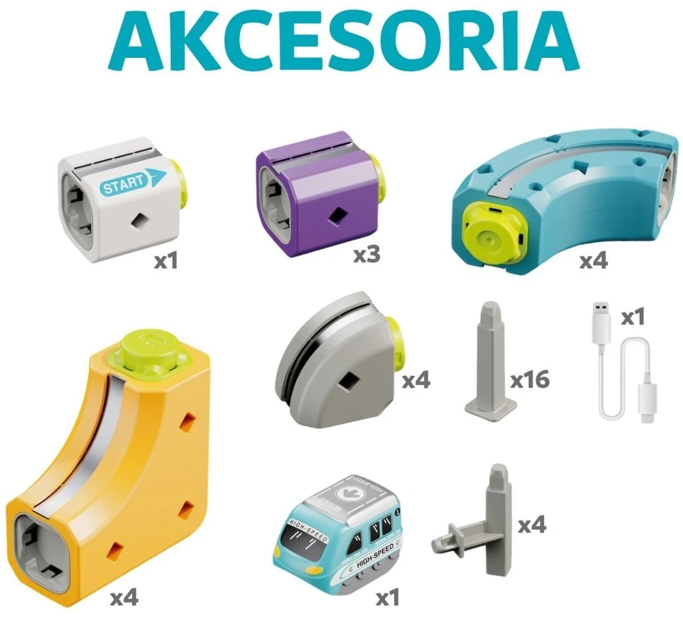 Konstruktorius magnetinis rinkinys Woopie, 38 elementai
