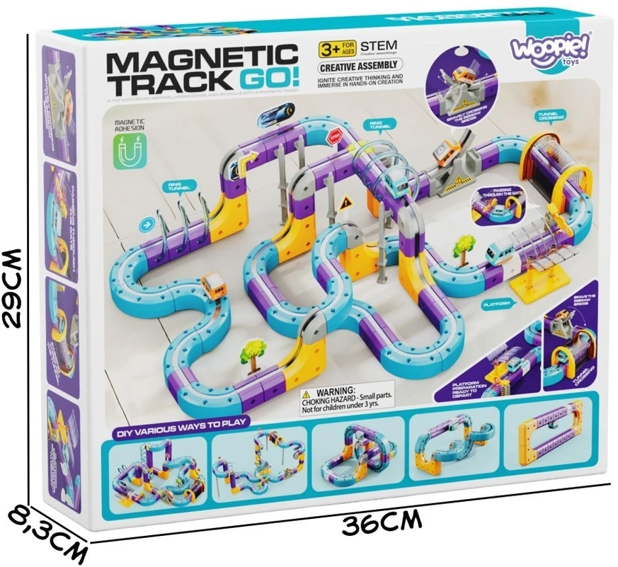 Konstruktorius magnetinis WOOPIE, 3D trasos