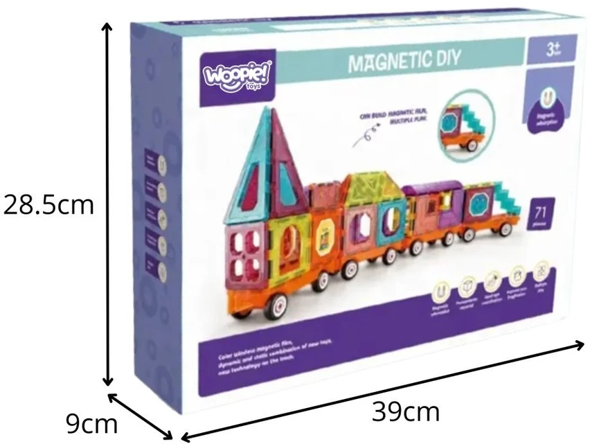 Konstruktorius magnetinis Woopie, 71 detalė