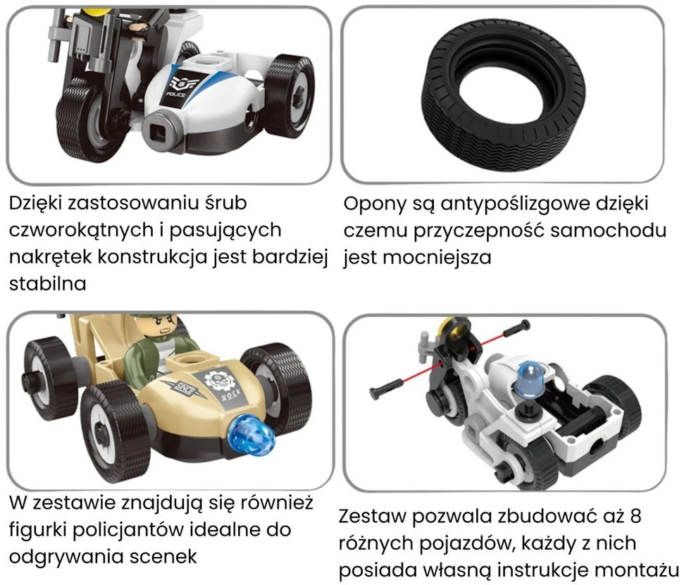 Konstruktorius Woopie, 8 modeliai