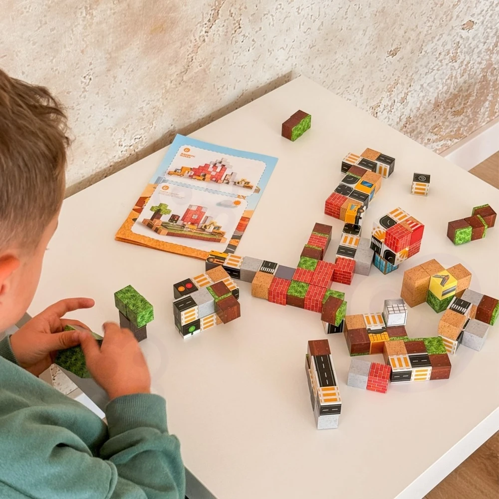 Magnetinės kaladėlės Woopie, 115 detalių