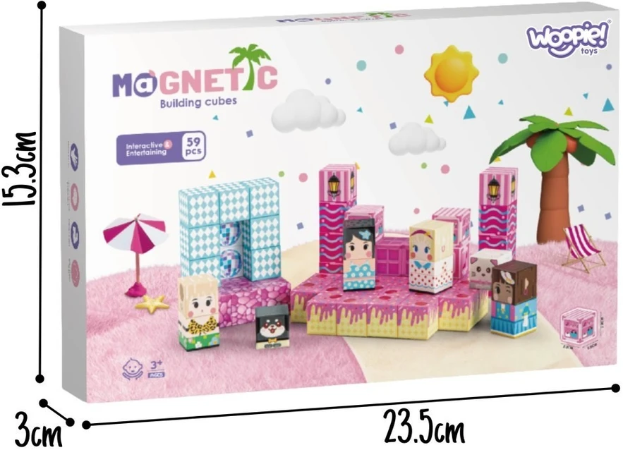 Magnetinės kaladėlės WOOPIE, 3D struktūros