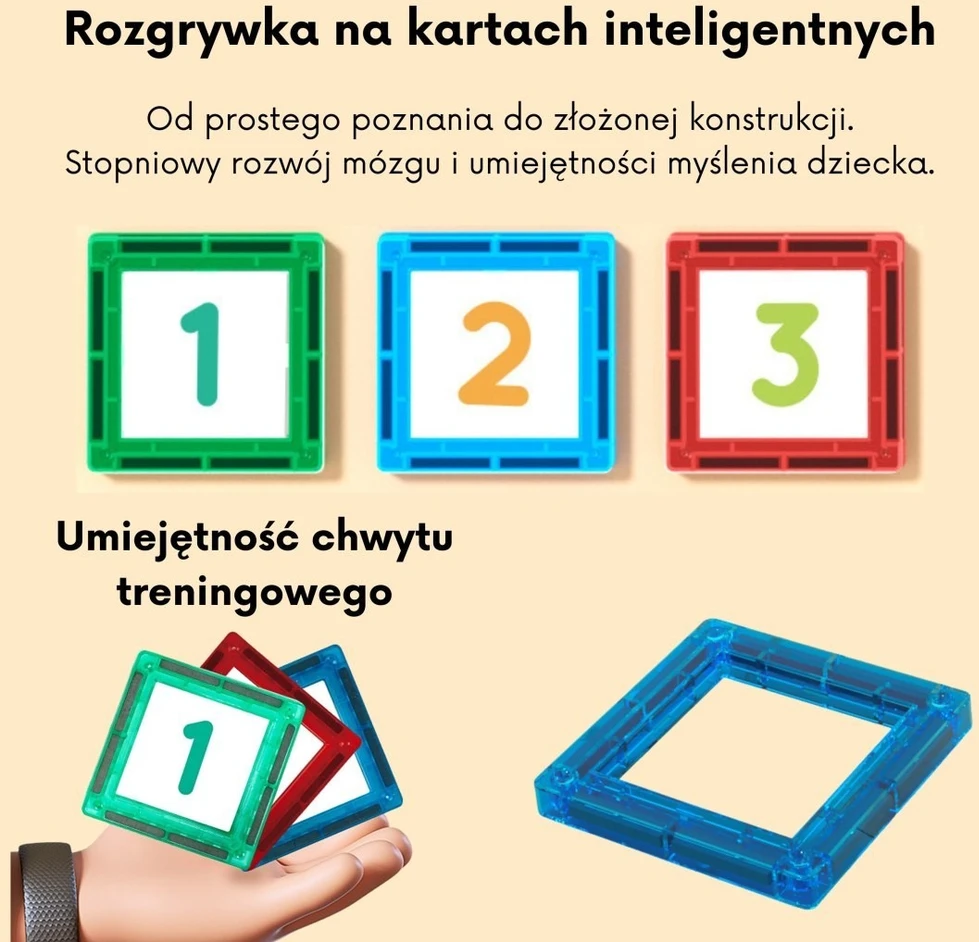 Magnetinės kaladėlės Woopie, 70 elementų