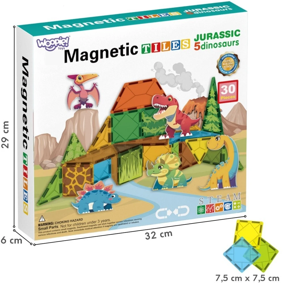 Magnetinės kaladėlės Woopie, magnetinės jungtys