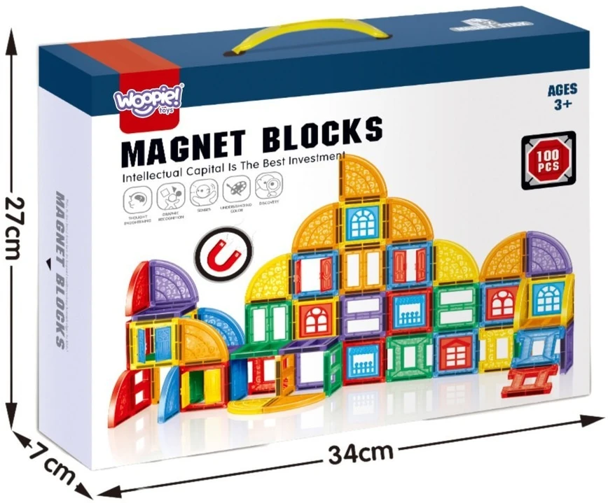 Magnetinis konstruktorius Woopie, 100 elementų