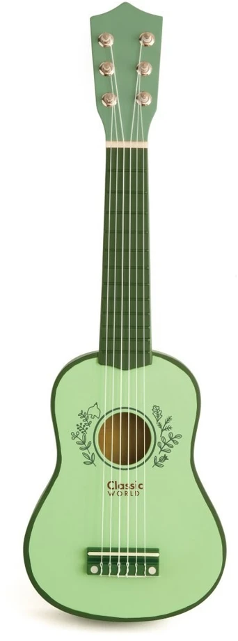 Medinė gitara žaislas Classic World, su retro dizainu