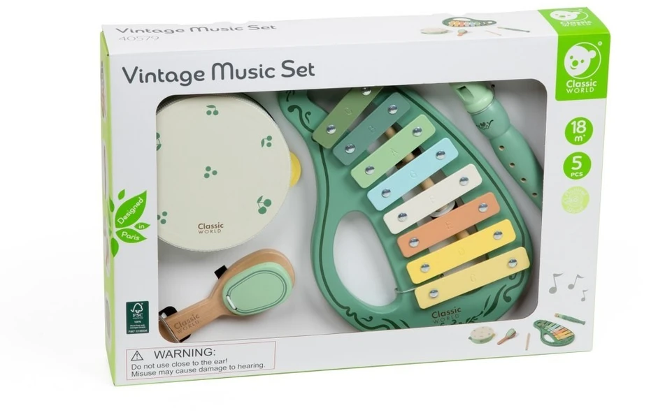 Muzikos instrumentų rinkinys Classic World, medinis