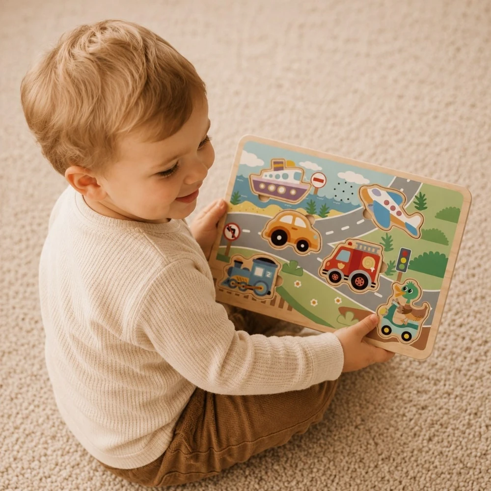 Tooky Toys Dėlionė interaktyvi TOOKY TOY, su garsais