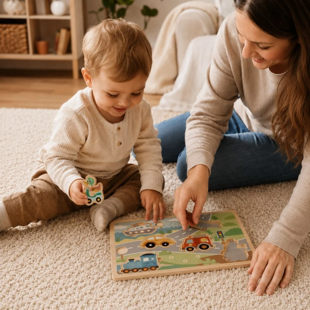 Tooky Toys Dėlionė interaktyvi TOOKY TOY, su garsais