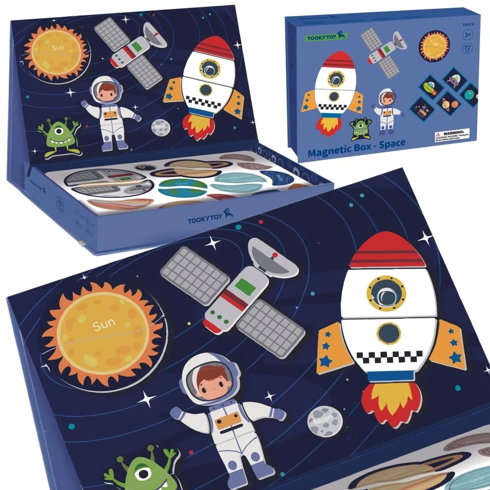 Tooky Toys Dėlionė magnetinė Tooky Toy, 60 elementų