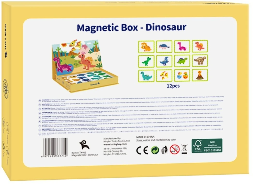 Tooky Toys Dėlionė magnetinė Tooky Toy, 56 elementai
