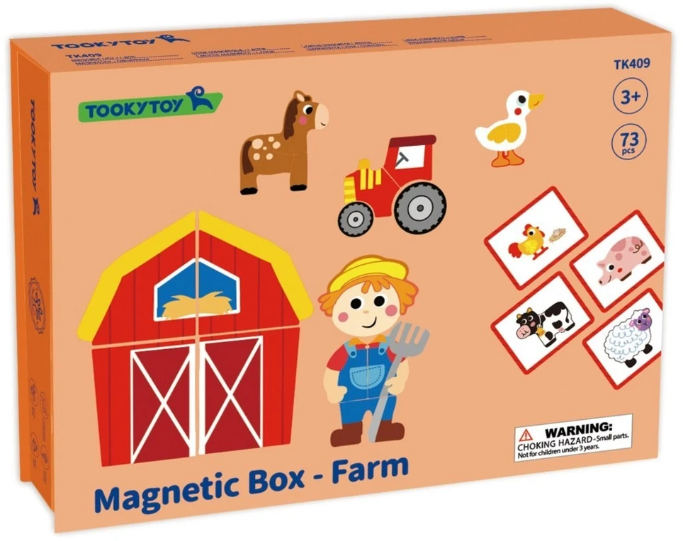 Tooky Toys Dėlionė magnetinė TOOKY TOY, 61 elementas