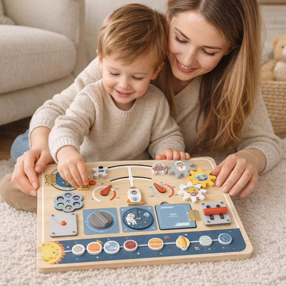 Tooky Toys Edukacinė lenta Tooky Toy, medinė konstrukcija