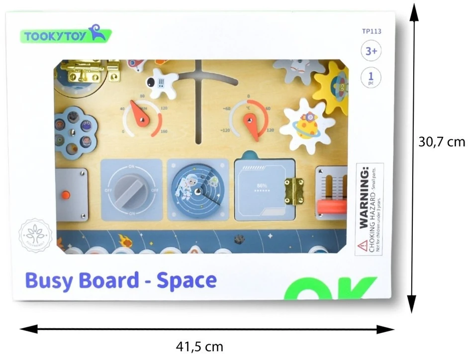 Tooky Toys Edukacinė lenta Tooky Toy, medinė konstrukcija