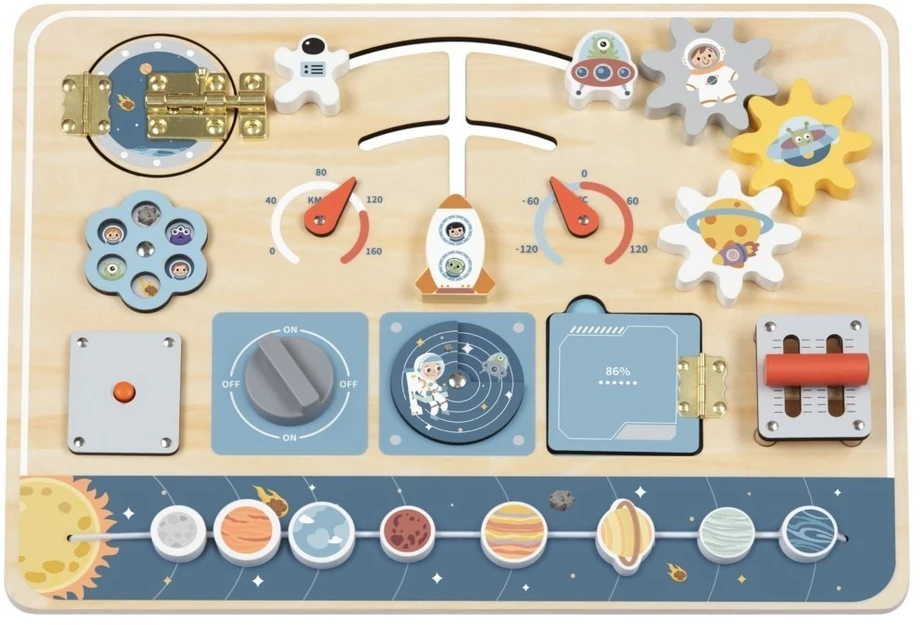 Tooky Toys Edukacinė lenta Tooky Toy, medinė konstrukcija
