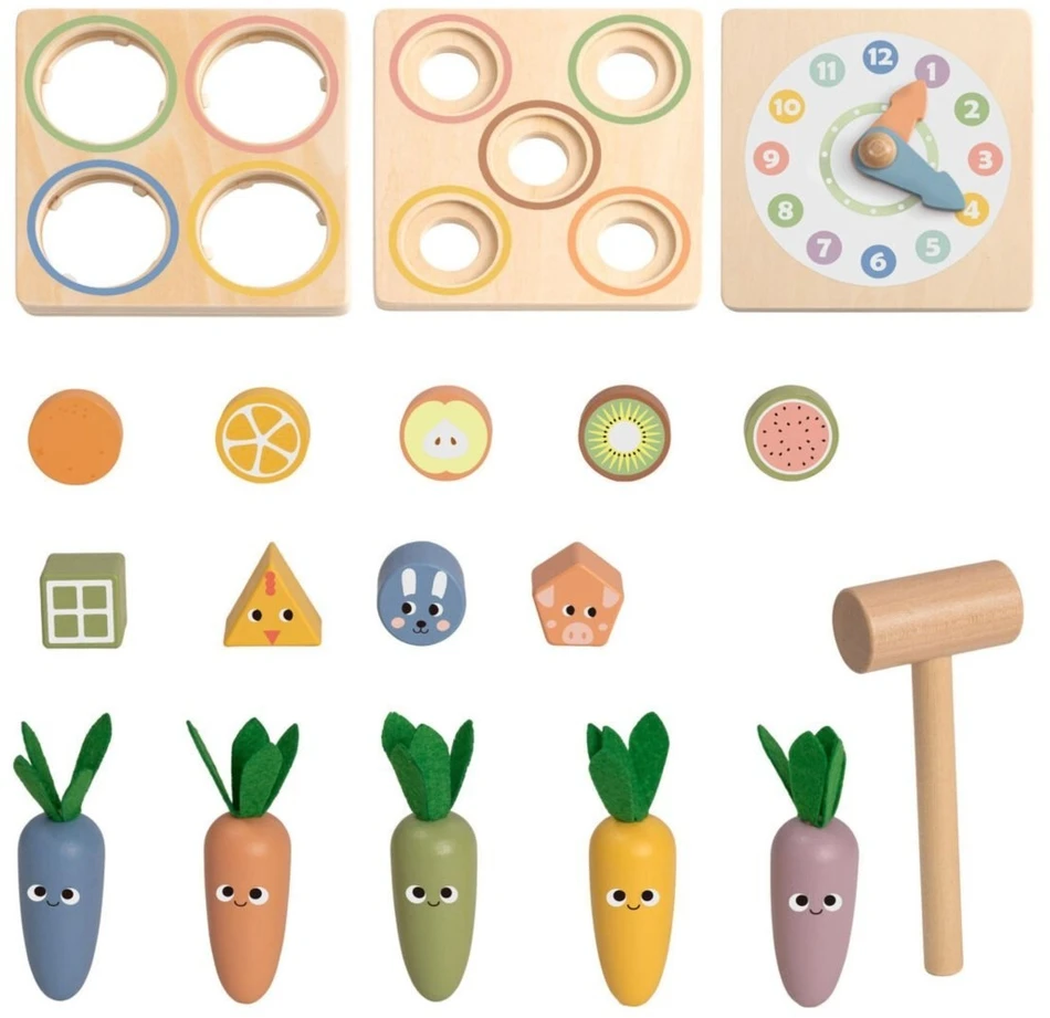 Tooky Toys Edukacinis kubas Tooky Toy, 5 viename