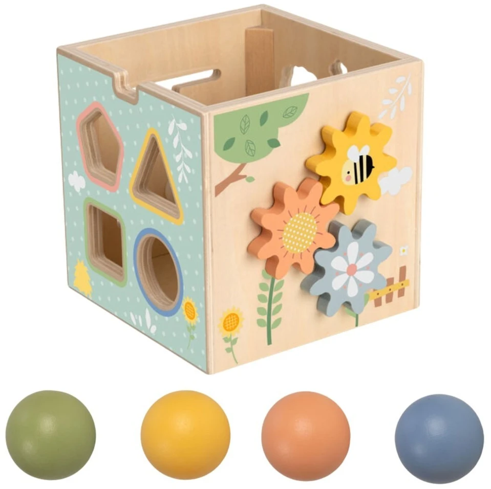 Tooky Toys Edukacinis kubas Tooky Toy, 5 viename