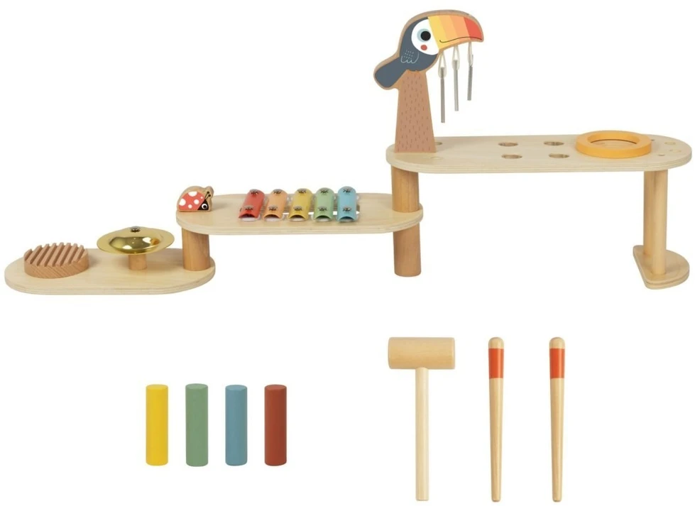 Tooky Toys Edukacinis muzikos staliukas TOOKY TOY, su tukano motyvu