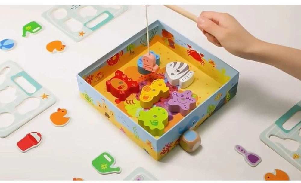 Tooky Toys Medinis žaidimas TOOKY TOY, magnetinis