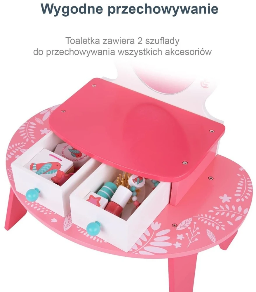 Tooky Toys Tualetinis staliukas TOOKY TOY, su veidrodžiu