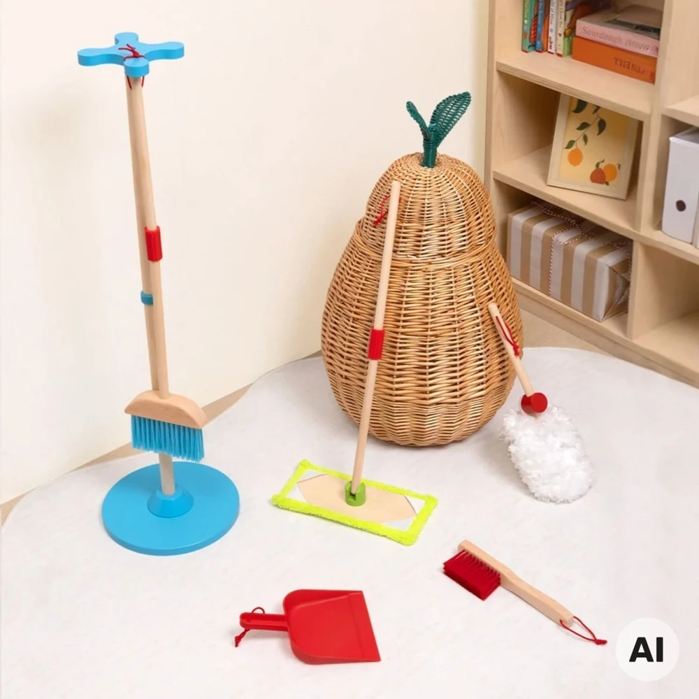 Tooky Toys Valymo rinkinys vaikams Tooky Toy, medinis