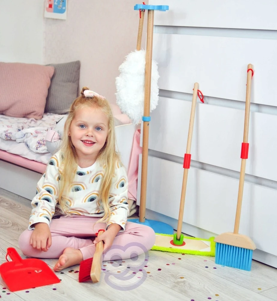 Tooky Toys Valymo rinkinys vaikams Tooky Toy, medinis