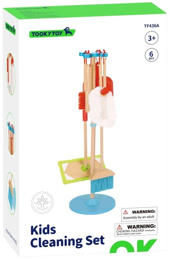 Tooky Toys Valymo rinkinys vaikams Tooky Toy, medinis