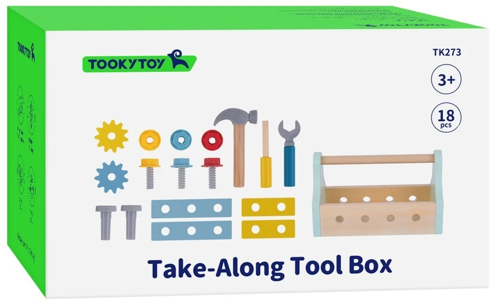 Tooky Toys Žaislas įrankių dėžė Tooky Toy, 18 detalių