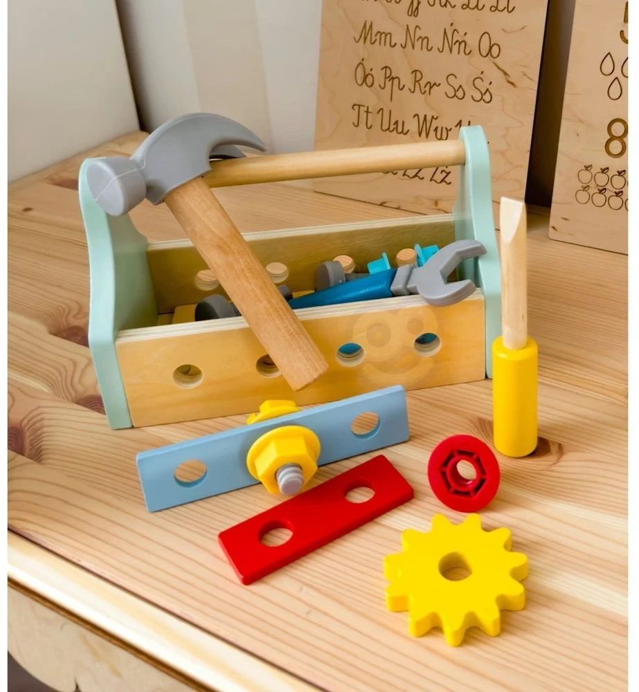 Tooky Toys Žaislas įrankių dėžė Tooky Toy, 18 detalių