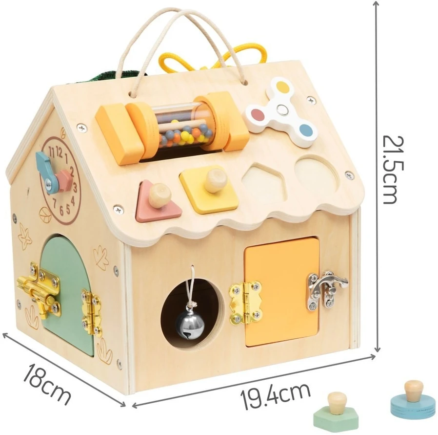 Tooky Toys Žaislas medinis namas TOOKY TOY, su spynomis