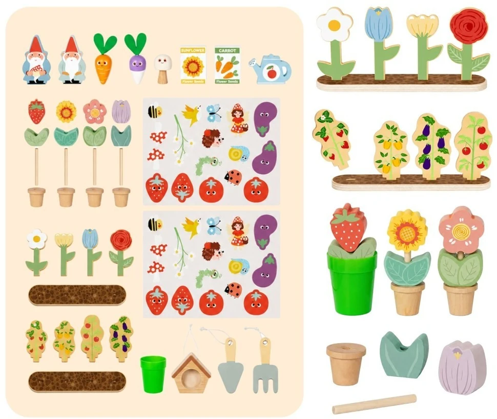 Tooky Toys Žaislas vežimėlis Tooky Toy, tvirta konstrukcija