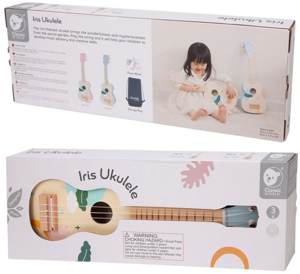 Vaikų ukulelė Classic World, mėlyna