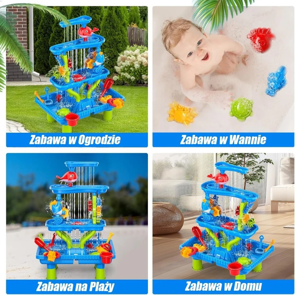 Vandens ir smėlio stalas Woopie, vandens kaskados
