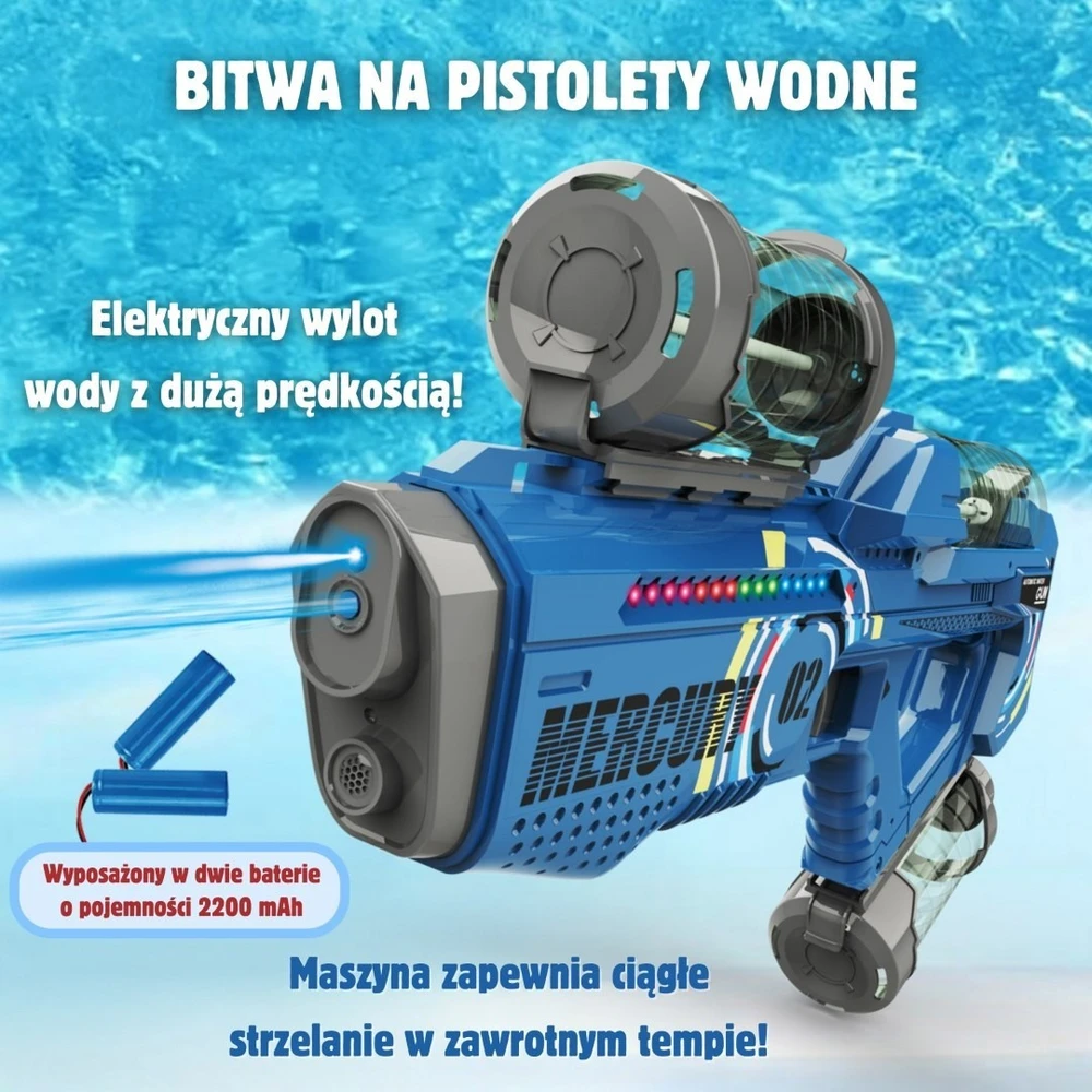 Vandens šautuvas Woopie, automatinis vandens tiekimas