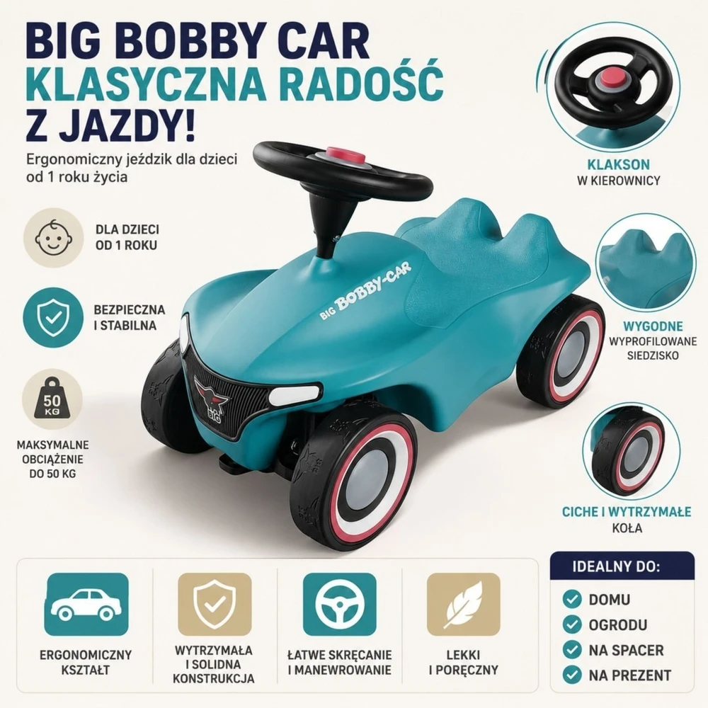 Vežimėlis BIG, su neslystančiu vairu