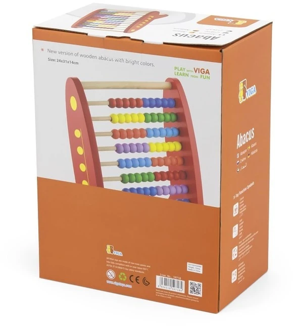 Viga Toys Abakusas Viga, medinis