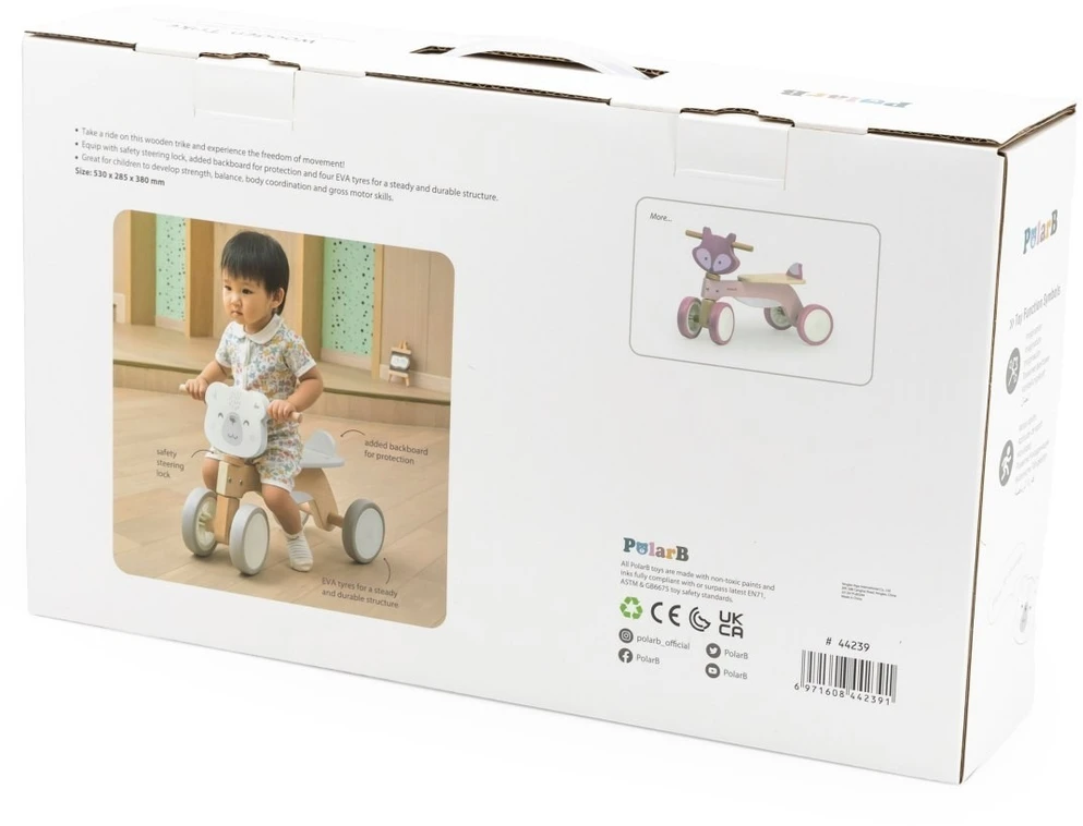 Viga Toys Balansinis dviratis VIGA PolarB, medinis