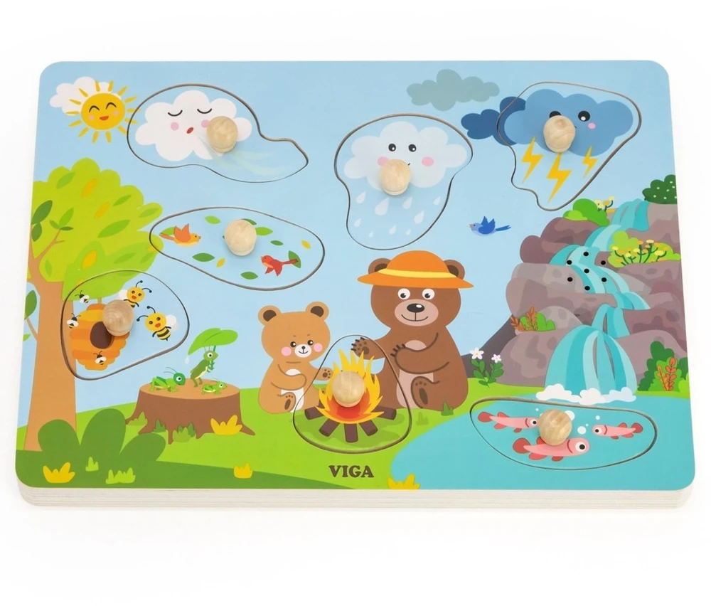 Viga Toys Dėlionė garsinė VIGA, su garso moduliu