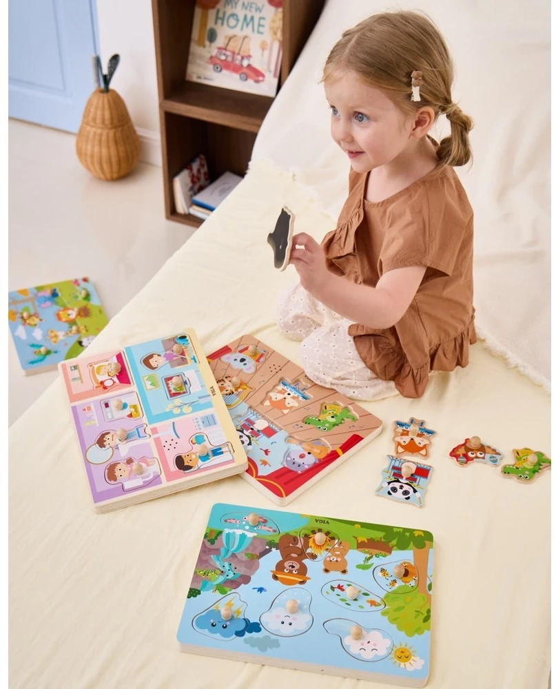 Viga Toys Dėlionė garsinė VIGA, su garso moduliu